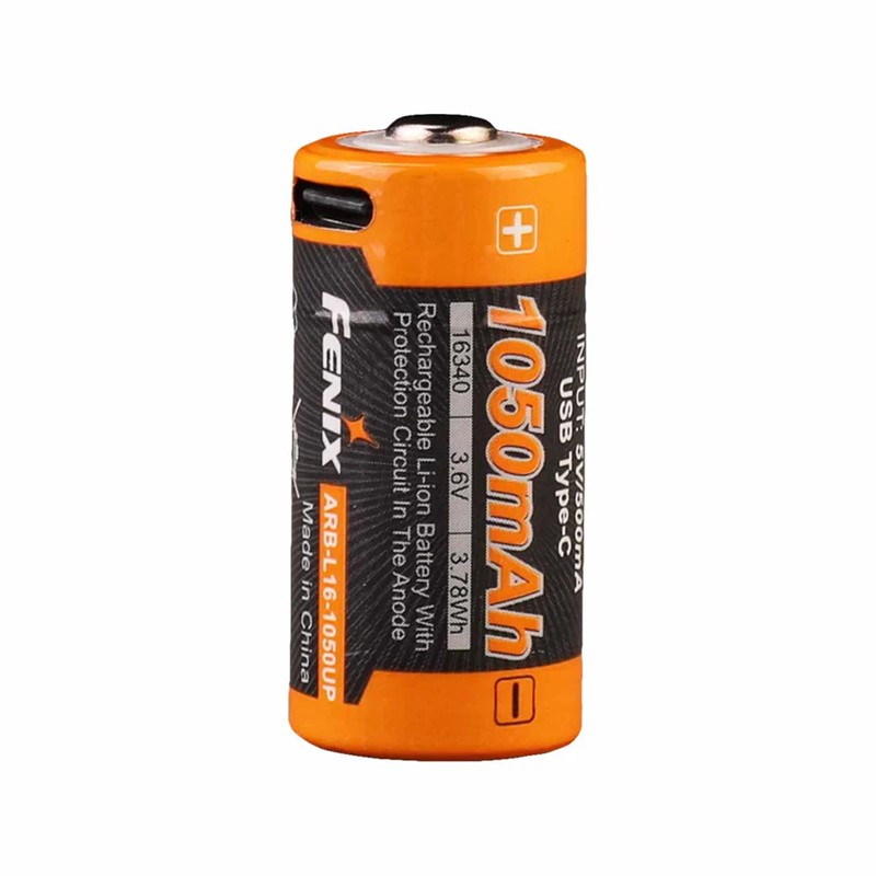 Fenix ARB-L16-1050UP 16340 Rechargeable Battery - Click for larger image Fenix ARB-L16-1050UP 16340 Rechargeable Battery