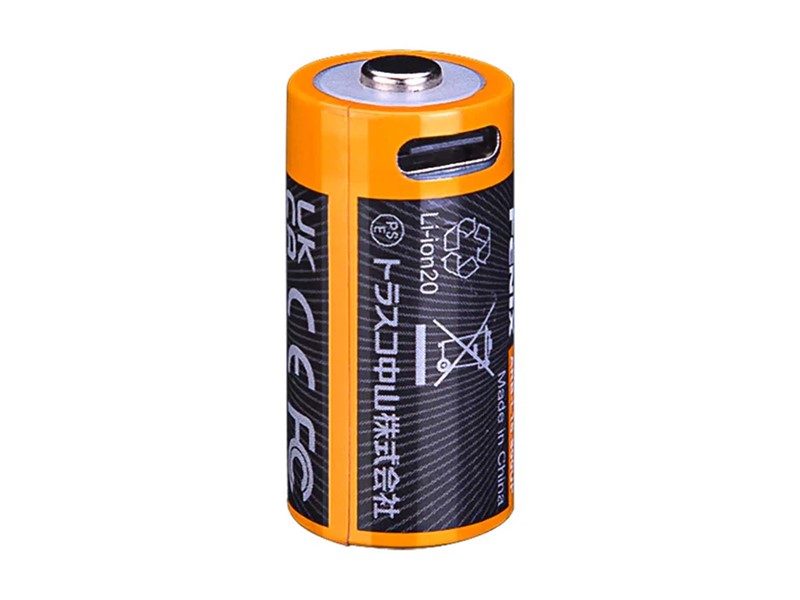 Fenix ARB-L16-800UP 16340 Rechargeable Battery with Built-In USB - Click for larger image Fenix ARB-L16-800UP 16340 Rechargeable Battery with Built-In USB