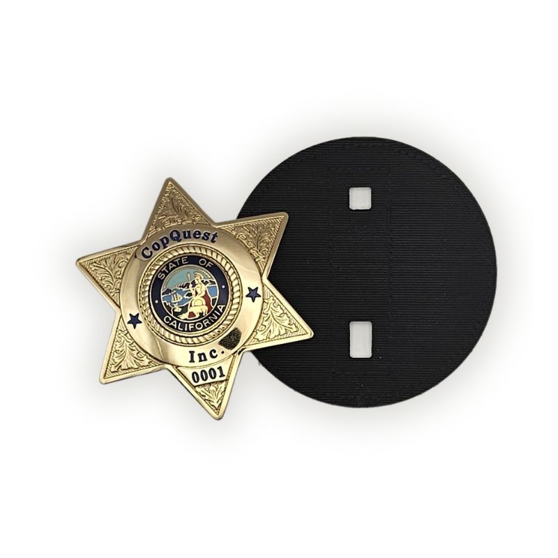 Outer Vest Adapter for Duty Badges - 3-Inch Diameter - Click for larger image Outer Vest Adapter for Duty Badges - 3-Inch Diameter