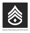 Rank Patches - Senior Sergeant - Three Stripes, Rocker and Diamond