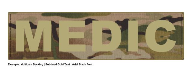 Stock ID Patch - MEDIC - 11x3 - Hook Base - Click for larger image Stock ID Patch - MEDIC - 11x3 - Hook Base