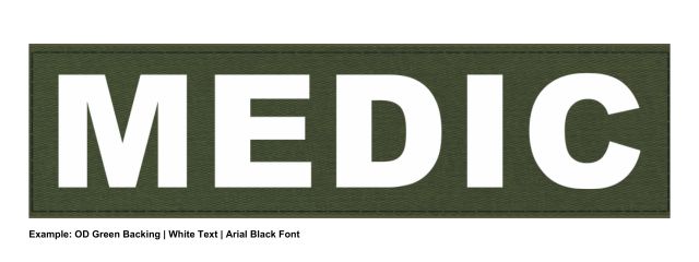 Stock ID Patch - MEDIC - 11x3 - Hook Base - Click for larger image Stock ID Patch - MEDIC - 11x3 - Hook Base