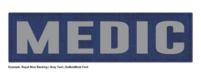 Stock ID Patch - MEDIC - 11x3 - Hook Base - Click for larger image Stock ID Patch - MEDIC - 11x3 - Hook Base
