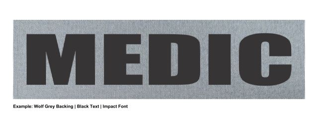 Stock ID Patch - MEDIC - 11x3 - Hook Base - Click for larger image Stock ID Patch - MEDIC - 11x3 - Hook Base