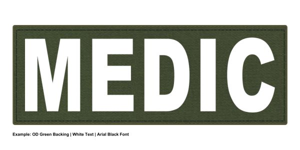 Stock ID Patch - MEDIC - 11x4 - Hook Base - Click for larger image Stock ID Patch - MEDIC - 11x4 - Hook Base