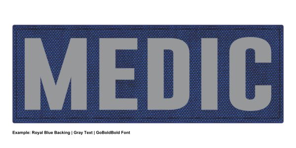 Stock ID Patch - MEDIC - 11x4 - Hook Base - Click for larger image Stock ID Patch - MEDIC - 11x4 - Hook Base