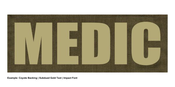 Stock ID Patch - MEDIC - 11x4 - Hook Base - Click for larger image Stock ID Patch - MEDIC - 11x4 - Hook Base