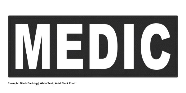 Stock ID Patch - MEDIC - 11x4 - Hook Base - Click for larger image Stock ID Patch - MEDIC - 11x4 - Hook Base