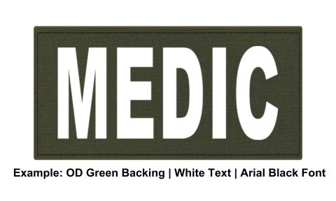 Stock ID Patch - MEDIC - 4x2 - Hook Base - Click for larger image Stock ID Patch - MEDIC - 4x2 - Hook Base