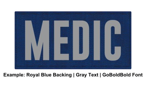 Stock ID Patch - MEDIC - 4x2 - Hook Base - Click for larger image Stock ID Patch - MEDIC - 4x2 - Hook Base