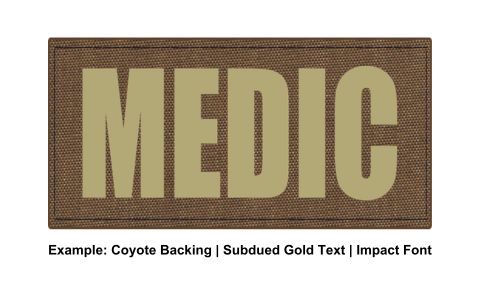 Stock ID Patch - MEDIC - 4x2 - Hook Base - Click for larger image Stock ID Patch - MEDIC - 4x2 - Hook Base