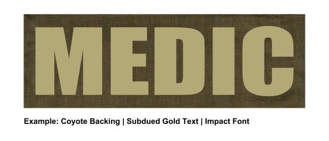 Stock ID Patch - MEDIC - 6x2 - Hook Base - Click for larger image Stock ID Patch - MEDIC - 6x2 - Hook Base