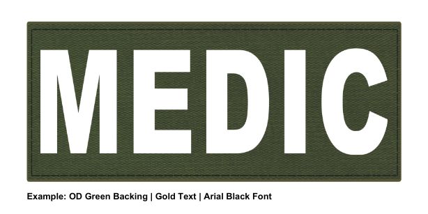 Stock ID Patch - MEDIC - 7x3 - Hook Base - Click for larger image Stock ID Patch - MEDIC - 7x3 - Hook Base
