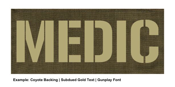 Stock ID Patch - MEDIC - 7x3 - Hook Base - Click for larger image Stock ID Patch - MEDIC - 7x3 - Hook Base
