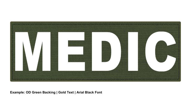 Stock ID Patch - MEDIC - 8.5x3 - Hook Base - Click for larger image Stock ID Patch - MEDIC - 8.5x3 - Hook Base