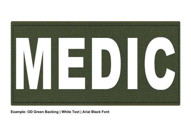 Stock ID Patch - MEDIC - 8x4 - Hook Base - Click for larger image Stock ID Patch - MEDIC - 8x4 - Hook Base