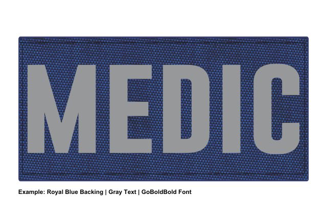 Stock ID Patch - MEDIC - 8x4 - Hook Base - Click for larger image Stock ID Patch - MEDIC - 8x4 - Hook Base