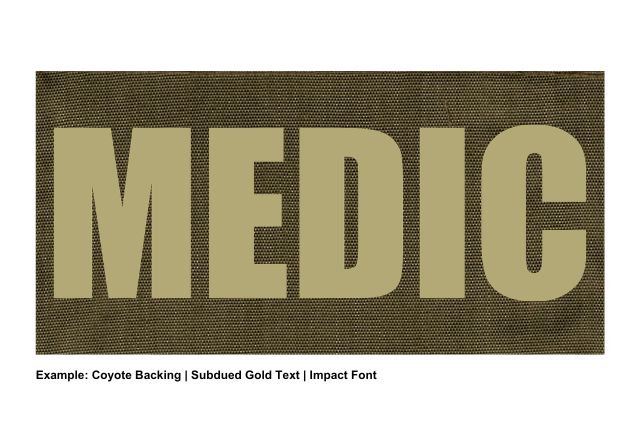 Stock ID Patch - MEDIC - 8x4 - Hook Base - Click for larger image Stock ID Patch - MEDIC - 8x4 - Hook Base