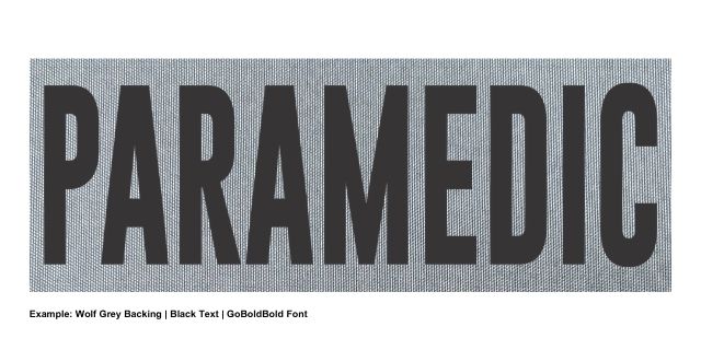 Stock ID Patch - PARAMEDIC - 11x4 - Hook Base - Click for larger image Stock ID Patch - PARAMEDIC - 11x4 - Hook Base