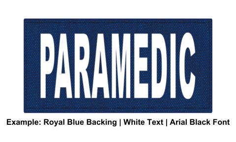 Stock ID Patch - PARAMEDIC - 4x2 - Hook Base - Click for larger image Stock ID Patch - PARAMEDIC - 4x2 - Hook Base