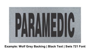 Stock ID Patch - PARAMEDIC - 4x2 - Hook Base - Click for larger image Stock ID Patch - PARAMEDIC - 4x2 - Hook Base