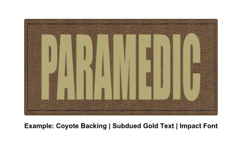 Stock ID Patch - PARAMEDIC - 4x2 - Hook Base - Click for larger image Stock ID Patch - PARAMEDIC - 4x2 - Hook Base