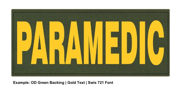 Stock ID Patch - PARAMEDIC - 7x3 - Hook Base - Click for larger image Stock ID Patch - PARAMEDIC - 7x3 - Hook Base