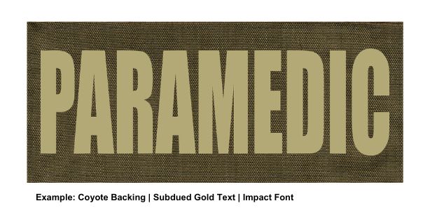 Stock ID Patch - PARAMEDIC - 7x3 - Hook Base - Click for larger image Stock ID Patch - PARAMEDIC - 7x3 - Hook Base