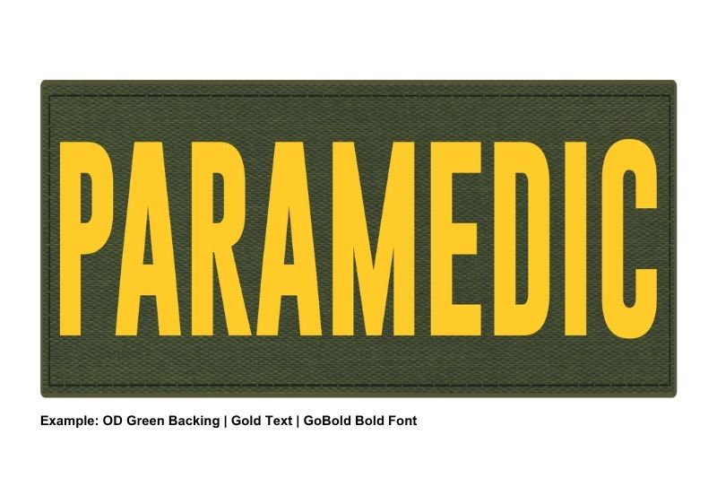Stock ID Patch - PARAMEDIC - 8x4 - Hook Base - Click for larger image Stock ID Patch - PARAMEDIC - 8x4 - Hook Base