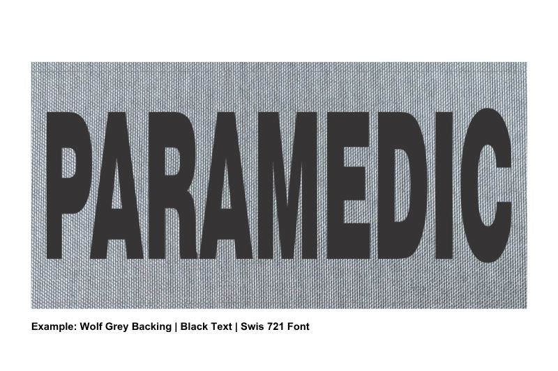 Stock ID Patch - PARAMEDIC - 8x4 - Hook Base - Click for larger image Stock ID Patch - PARAMEDIC - 8x4 - Hook Base