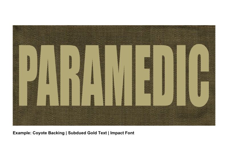 Stock ID Patch - PARAMEDIC - 8x4 - Hook Base - Click for larger image Stock ID Patch - PARAMEDIC - 8x4 - Hook Base