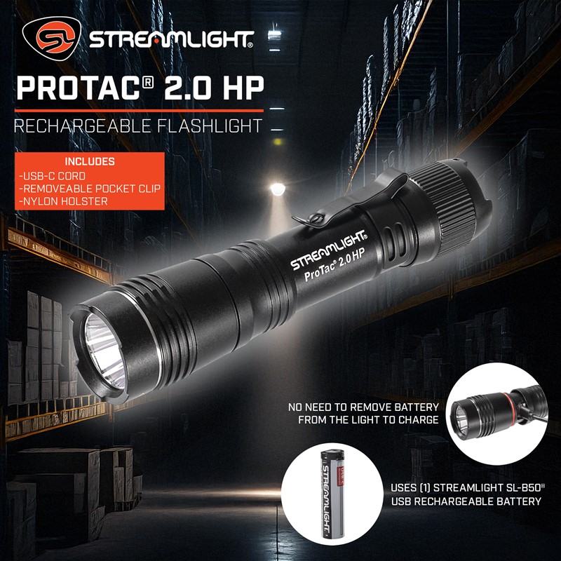 Streamlight ProTac 2.0 HP USB Flashlight - Click for larger image Streamlight ProTac 2.0 HP USB Flashlight