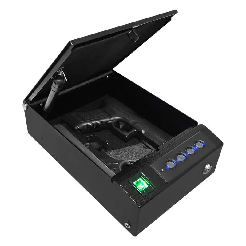 Top Vault Stealth Handgun Safe - Biometric, Electronic and Key Lock - Click for larger image Top Vault Stealth Handgun Safe - Biometric, Electronic and Key Lock