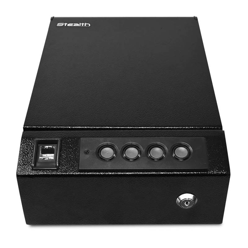 Top Vault Stealth Handgun Safe - Biometric, Electronic and Key Lock - Click for larger image Top Vault Stealth Handgun Safe - Biometric, Electronic and Key Lock