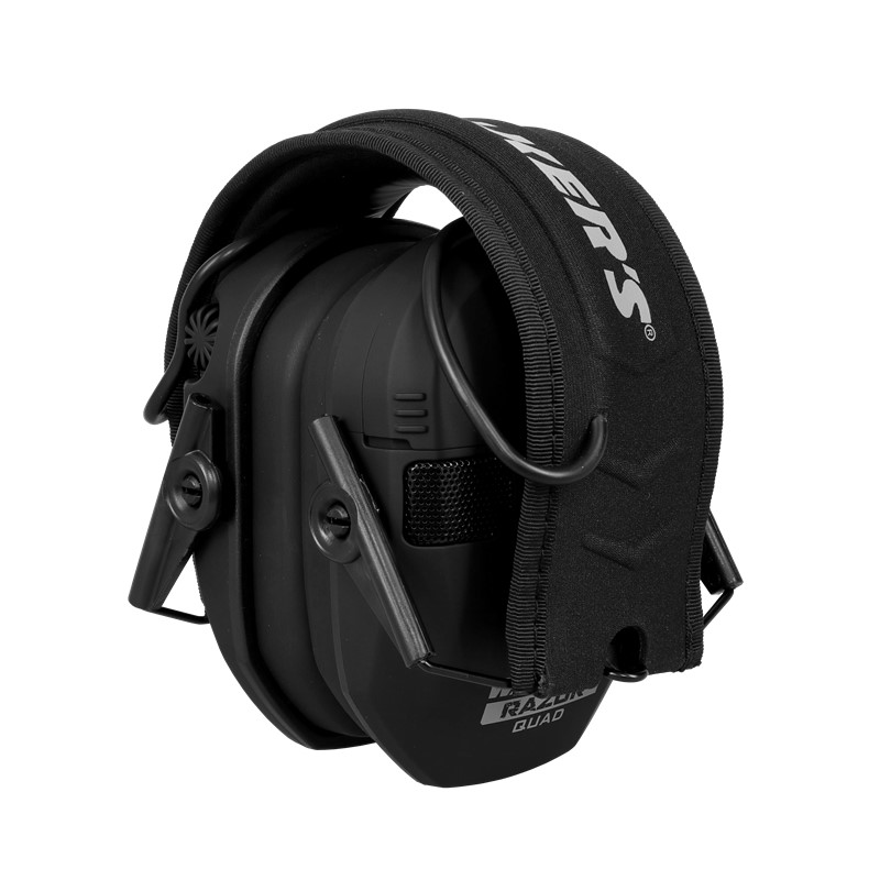 Walker's Razor Electronic Quad Ear Muffs - Black - Click for larger image Walker's Razor Electronic Quad Ear Muffs - Black